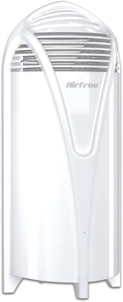 AirFree T800 Filterless Silent Air Purifier for Home Requires No Filter, Fan, or Humidifier, Covers 180 sq ft – White. No ozone.