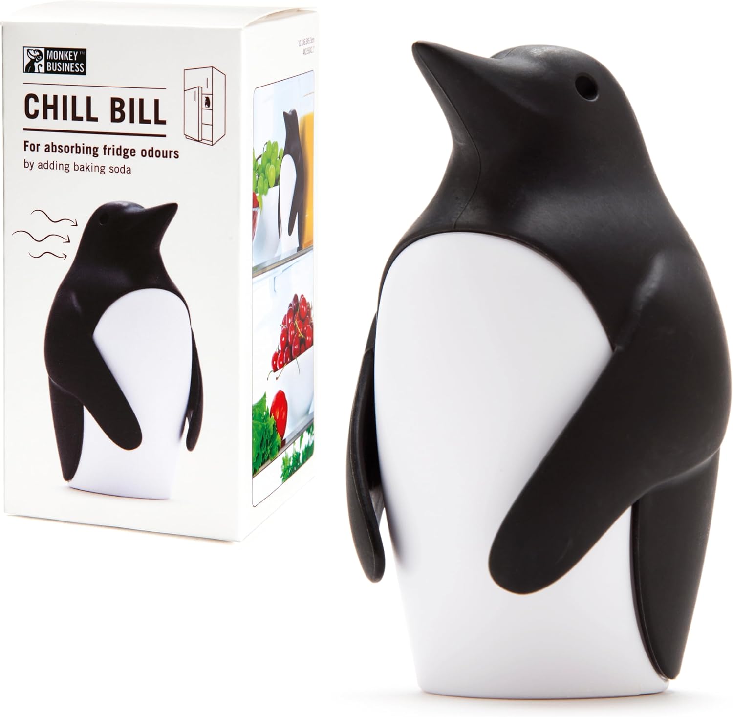 Monkey Business Chill Bill Refrigerator Deodorizer, Baking Soda Container, Baking Soda Fridge, Baking Soda Fridge Deodorizer, Cute Gifts, Kitchen Gadgets