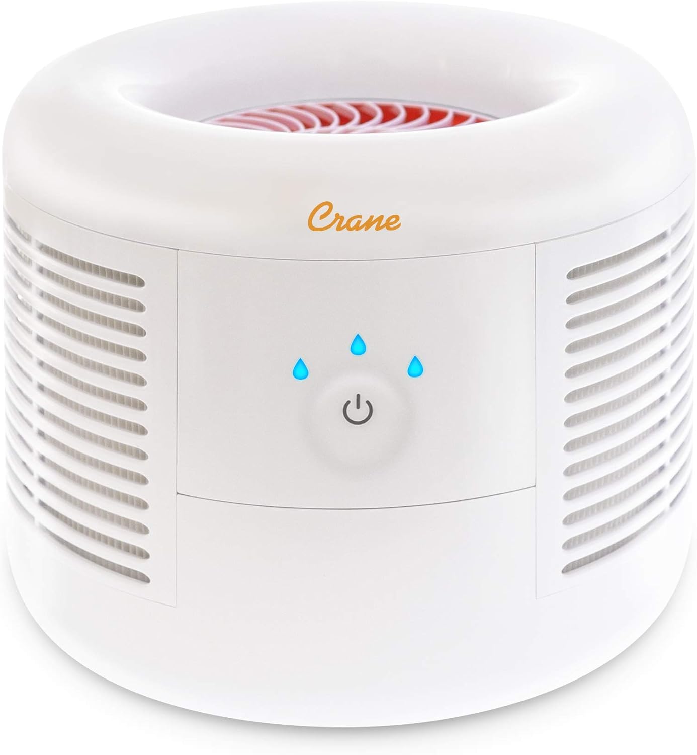 Crane Quiet HEPA Air Purifier, True HEPA-Type Filter, Air Cleaner for Bedroom, Baby Nursery, Pets or Office, Captures Dust, Pollen, Pet Dander, Odors, and Wildfire Smoke, Whisper Quiet