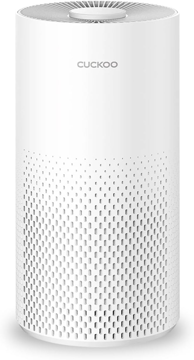 CUCKOO True HEPA Air Purifier for Bedroom Up to 456 sq. ft., 3-Stage Filter with H13 HEPA and Activated Carbon, Small Air Purifiers for Home with Quiet Sleep Mode, White (CAC-I0510FW)