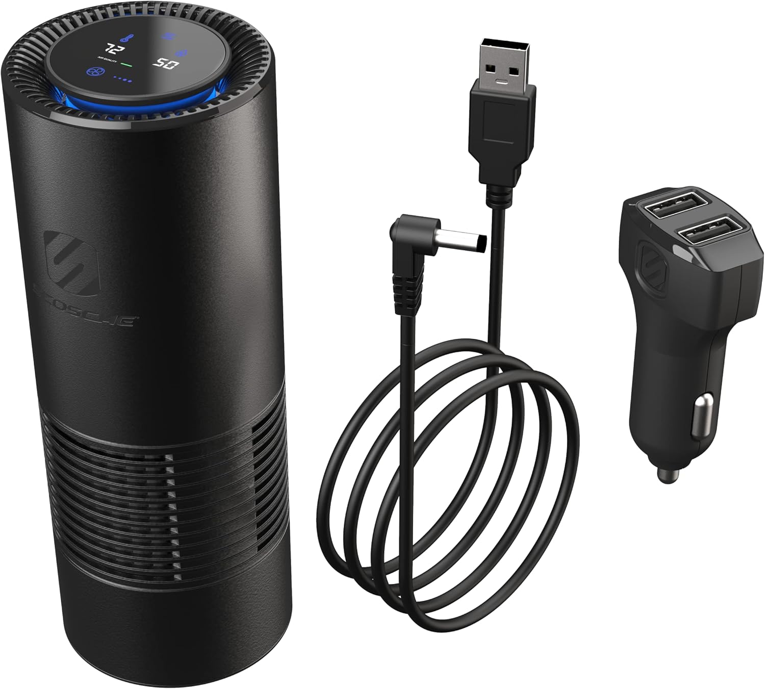 Scosche AFP-SP FrescheAIR Pro Portable HEPA Air Purifier/Deodorizer, Pet Dander, Food and Smoke Odors, Personal Air Freshener XL