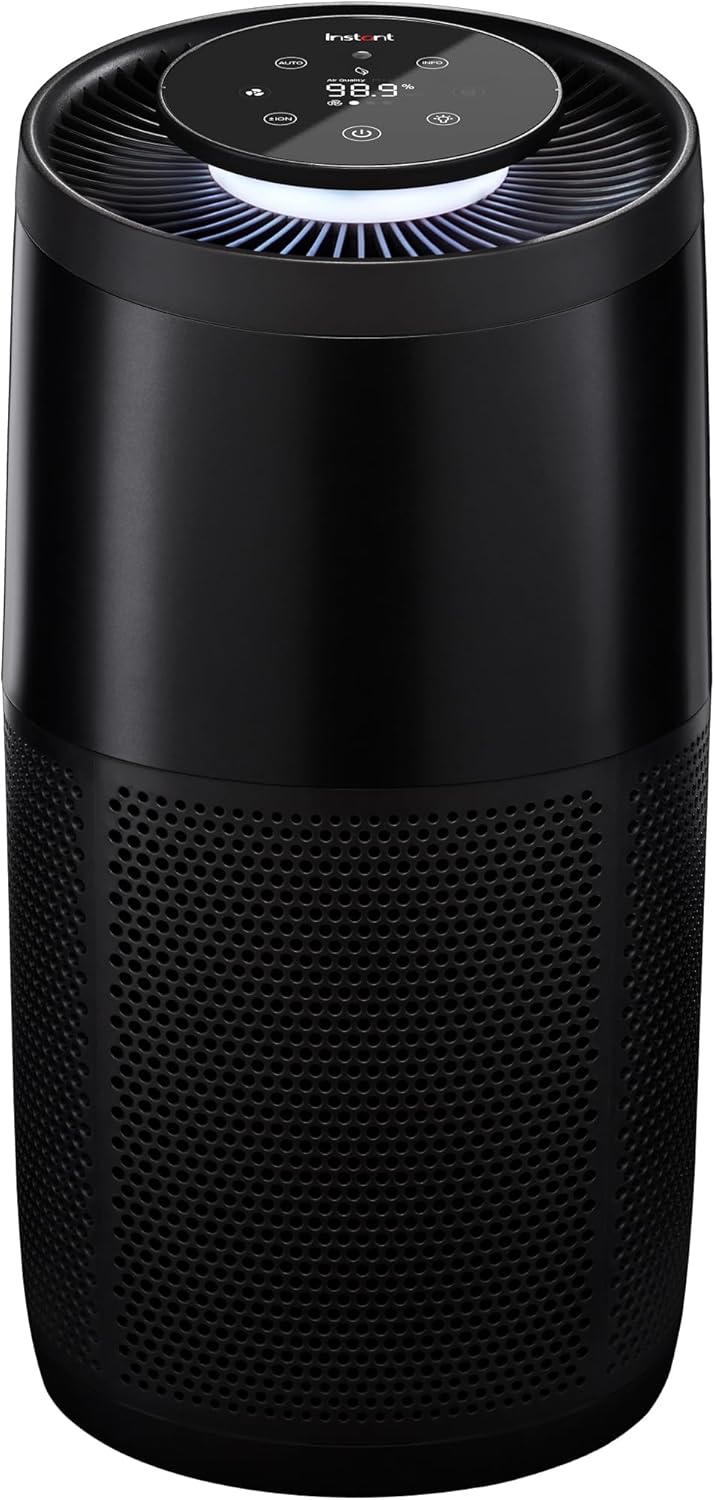 Instant HEPA Quiet Air Purifier From the Makers of Instant Pot with Plasma Ion Technology, Rooms up to 1,940ft2, removes 99% of Dust, Smoke, Odors, Pollen & Pet Hair, for Bedrooms, Offices, Charcoal