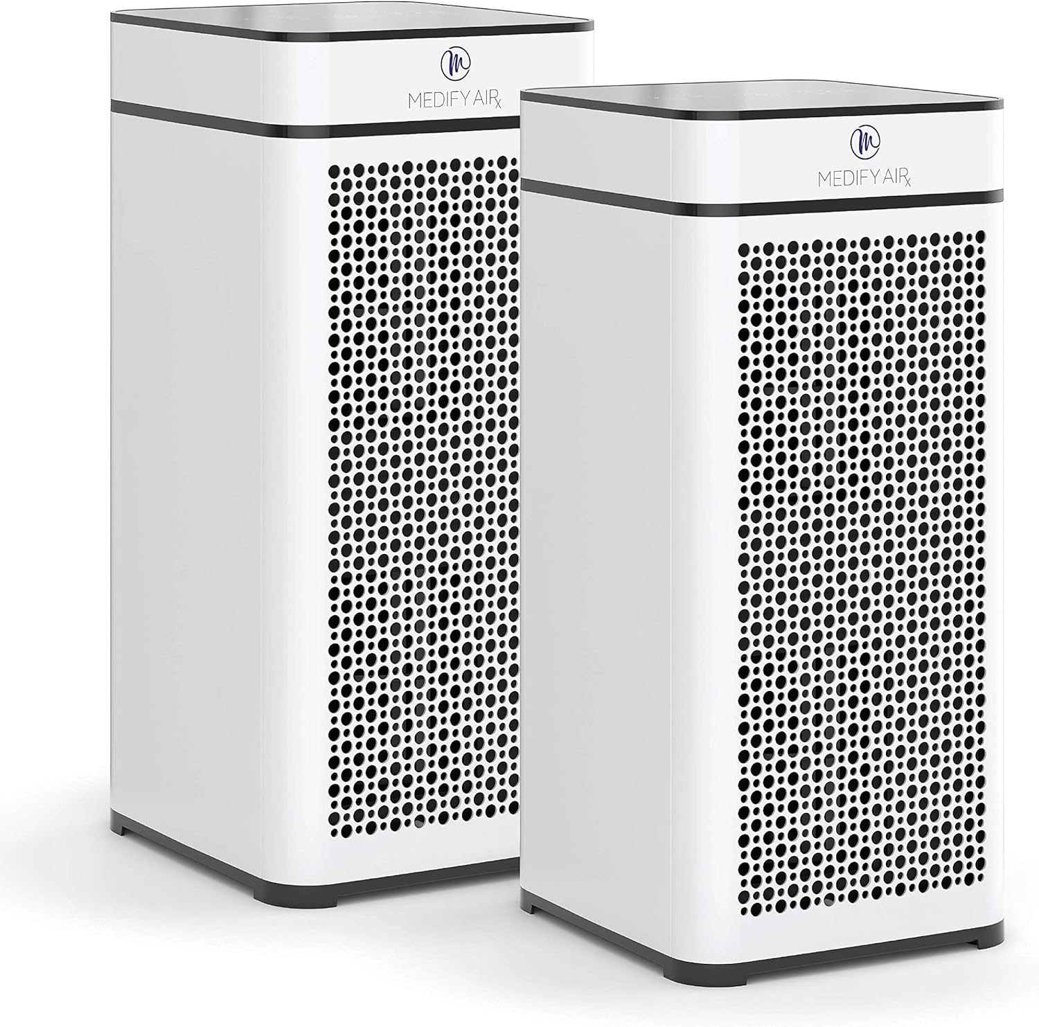 Medify MA-40 Air Purifier with True HEPA H13 Filter | 1,793 ft² Coverage in 1hr for Smoke, Wildfires, Odors, Pollen, Pets | Removal to 0.1 Microns | White, 2-Pack