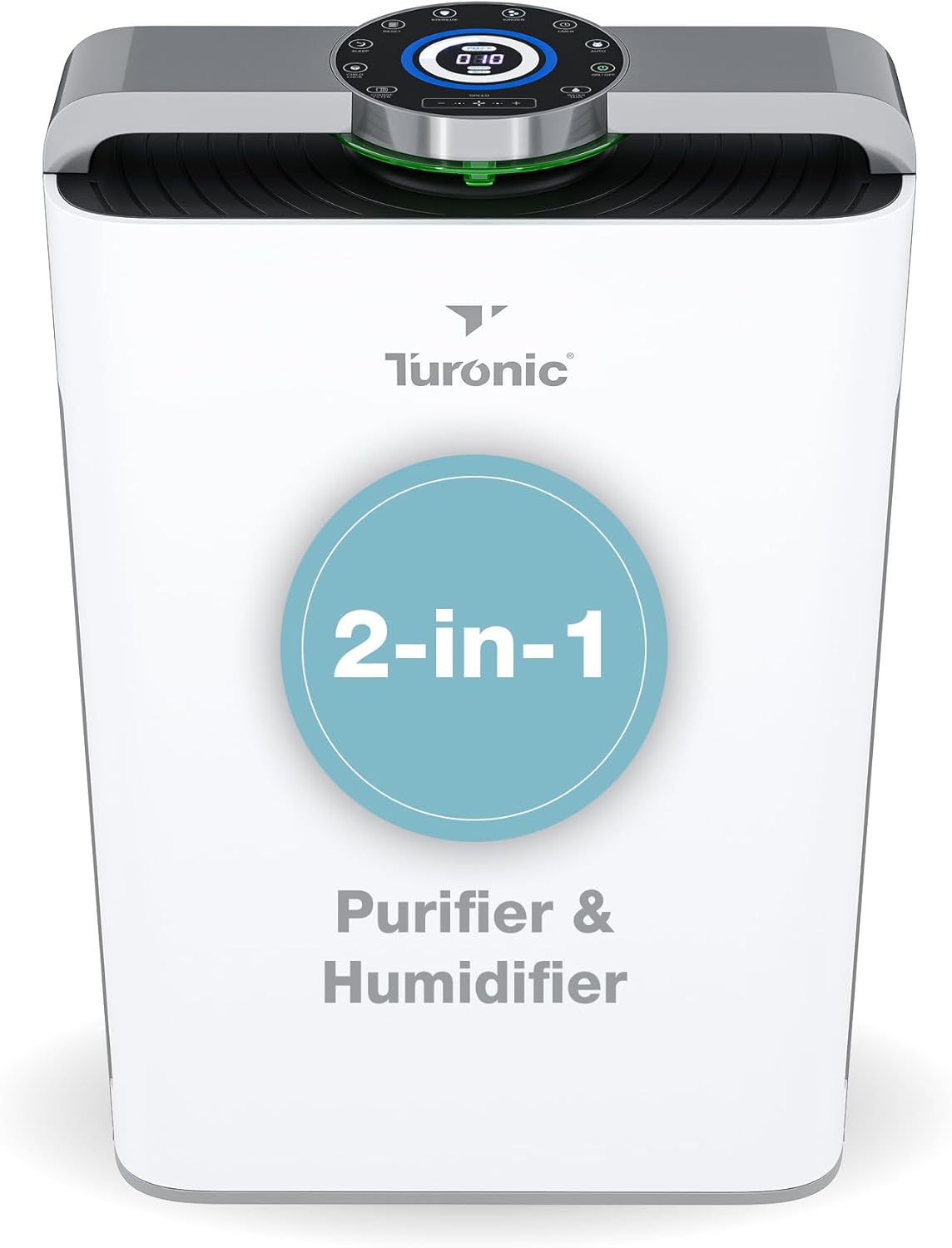 Turonic PH950 Air Purifier and Humidifier Combo for Large Rooms – HEPA, UV, Ionizer, PM2.5 Sensor, Cold Catalyst – Air Purifier for Home Pets with 8 Speeds, App Control, Remote, Filters, Humidifier
