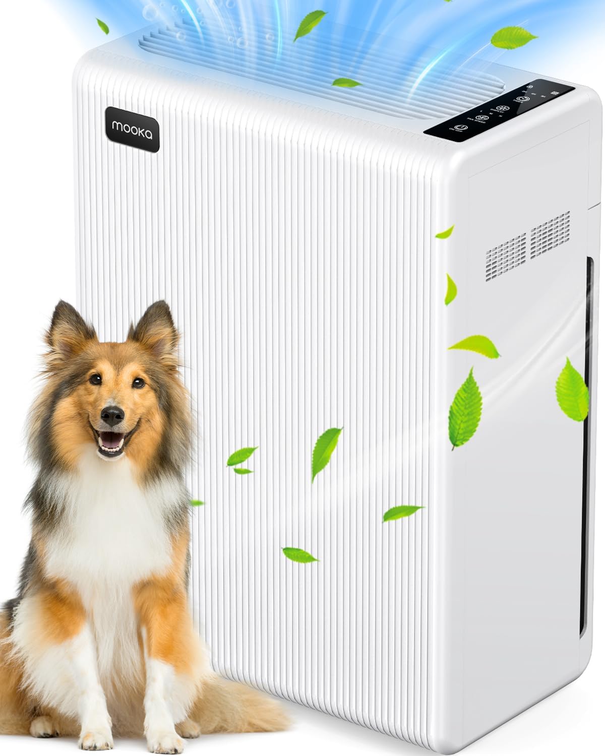 Air Purifiers for Home Large Room up to 2000ft², H13 HEPA Air Filter for Pets Hair Dander Smoke Pollen Dust, Non-Ozone, Portable Air Purifiers for Bedroom Office Living Room, E-300L, White