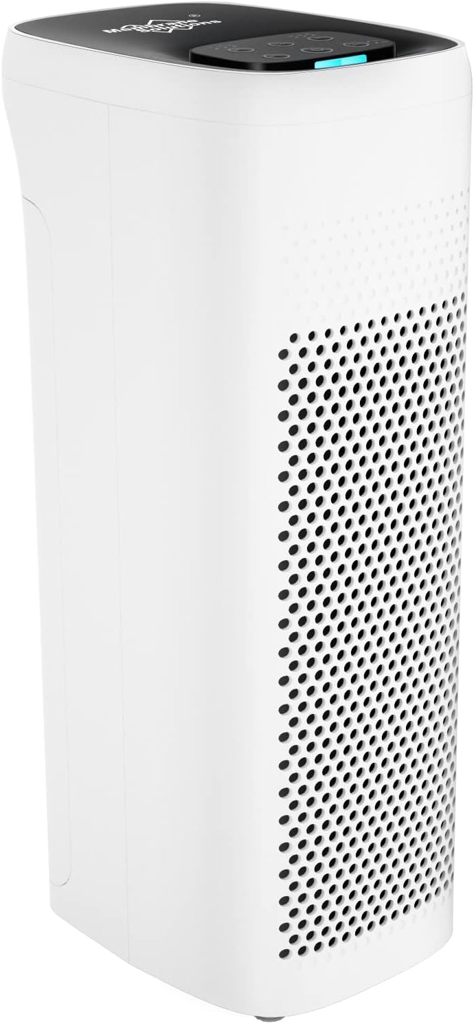 MS18 Air Purifier for Home Large Room and Bedroom with True HEPA Filter, Quiet Dust Removers, Odor Eliminators for Allergies, Smoke, Pets Dander, Mold, Smell, Pollen