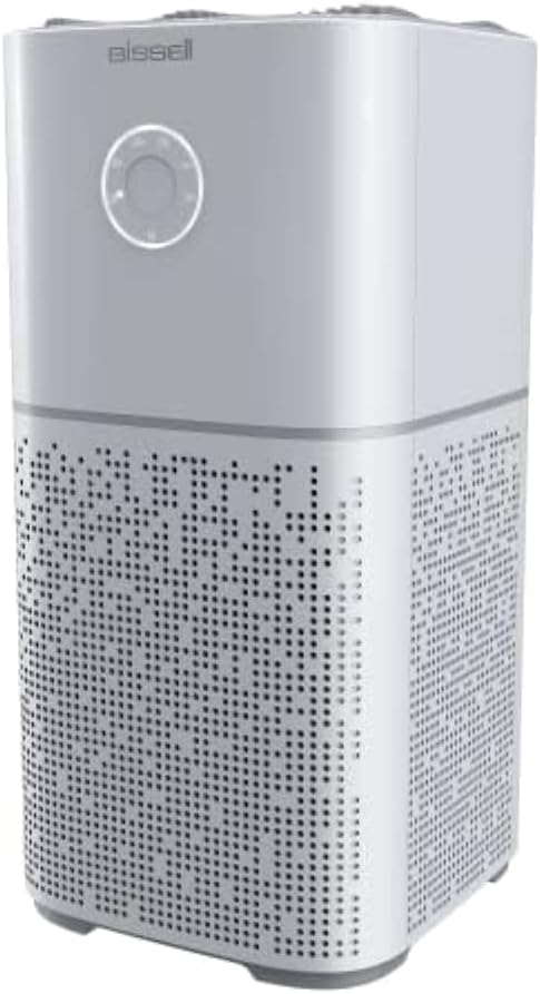 BISSELL Air180 Air Purifier For Home, Bedroom, HEPA Filter, Filters Smoke, Allergies, Pet Dander, Odor, Dust, Gray, 3496+