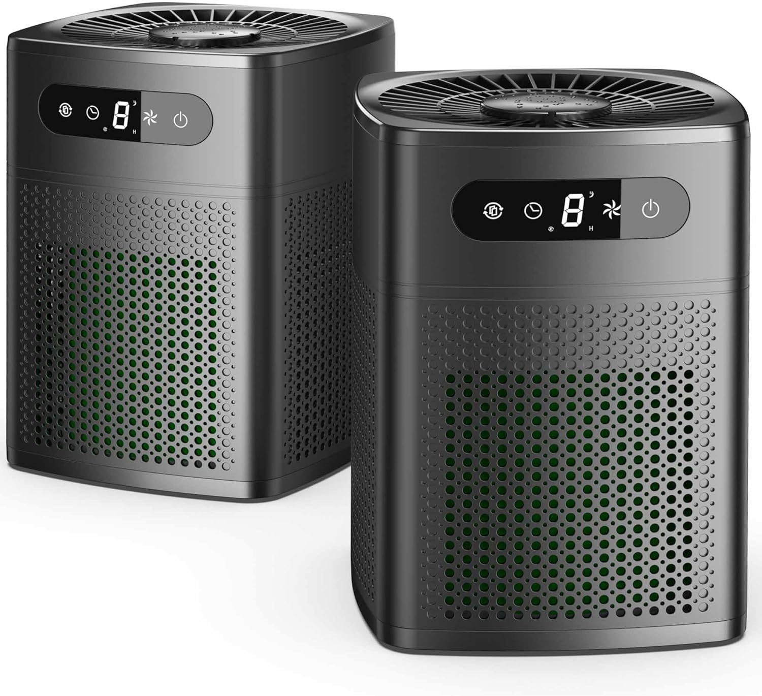 2 Pack Air Purifiers for Home Bedroom, H13 True HEPA Filter for Home large Room, Air Filter with Sleep Model, 24db Filtration System Air Cleaner for Bedroom Office Living Room Kitchen