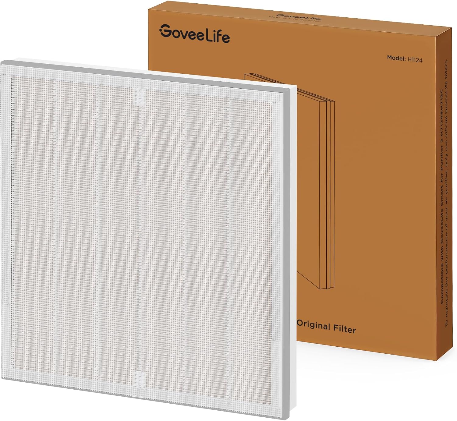 GoveeLife Air Purifier Replacement Accessories for H7124,H712C, 1 pack