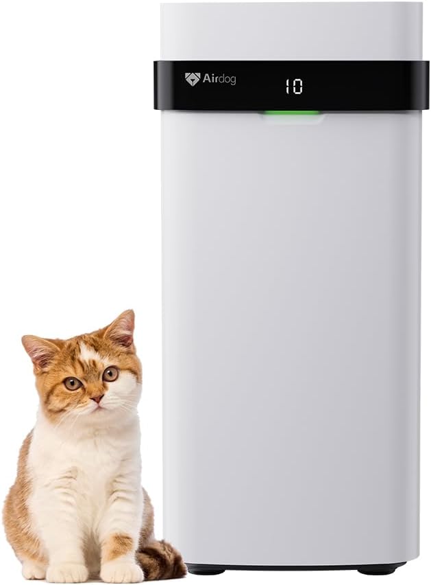 Airdog Air Purifier for Home Pets Air filters Covers Up to 1614 Ft² TPA Technology Filter with Air Quality Display,Quiet Air Cleaner with Washable Filter,Remove Dust Smoke Odor,Smart Control