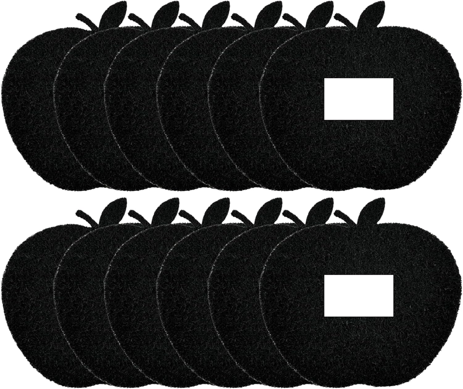 12-Pack Universal Trash Can Odor Absorbing Filters, Activated Charcoal Deodorizer for Trash Cans, Compost Buckets, Countertop and Recycle Bins (Apple)