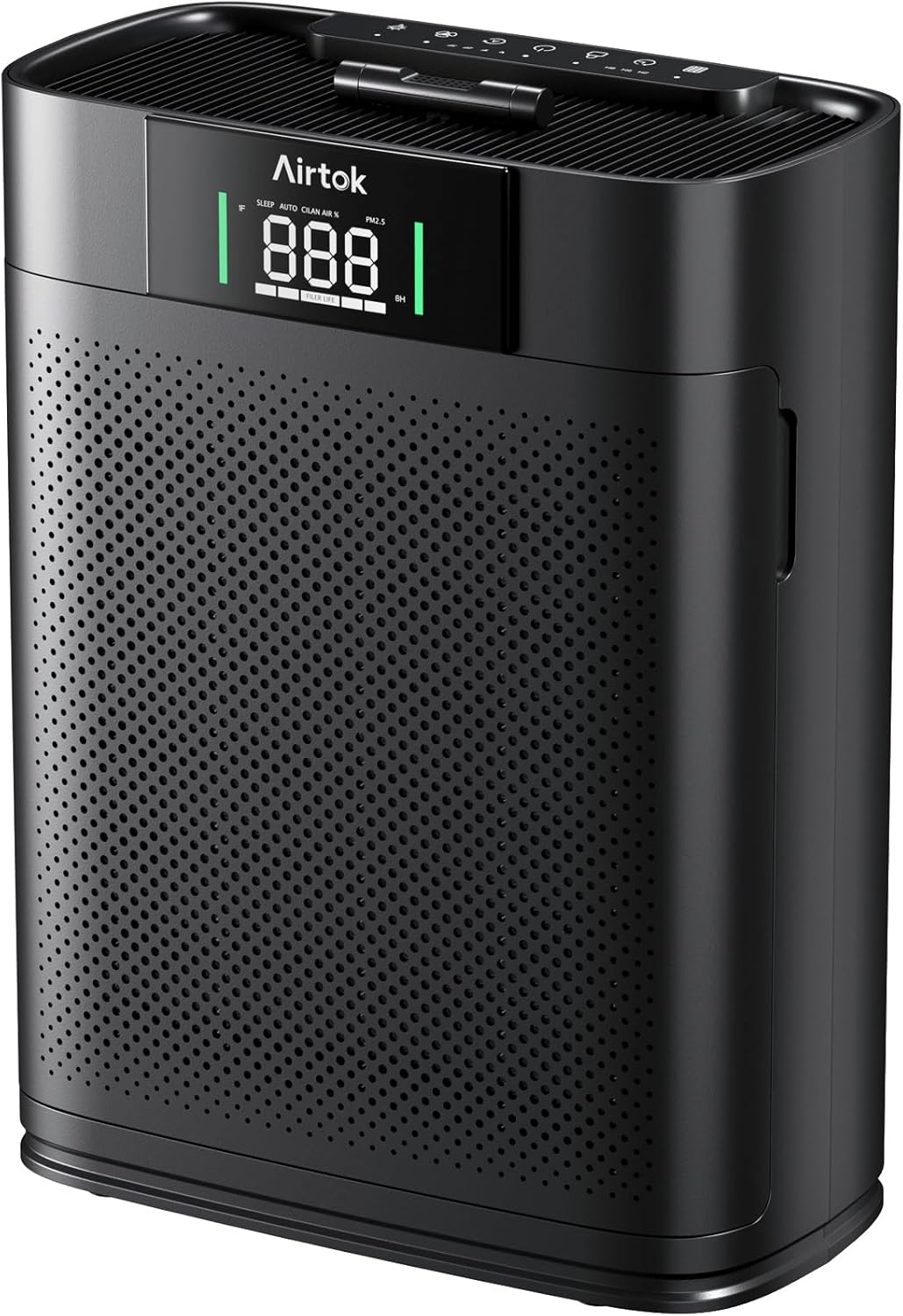Air Purifiers for Home Large Room Up to 1300 Ft², with Air Quality Monitor PM2.5、HEPA Sleep Mode、Aromatherapy for Allergies, Pet Hair, Pollen in Bedroom, AP2301, Black
