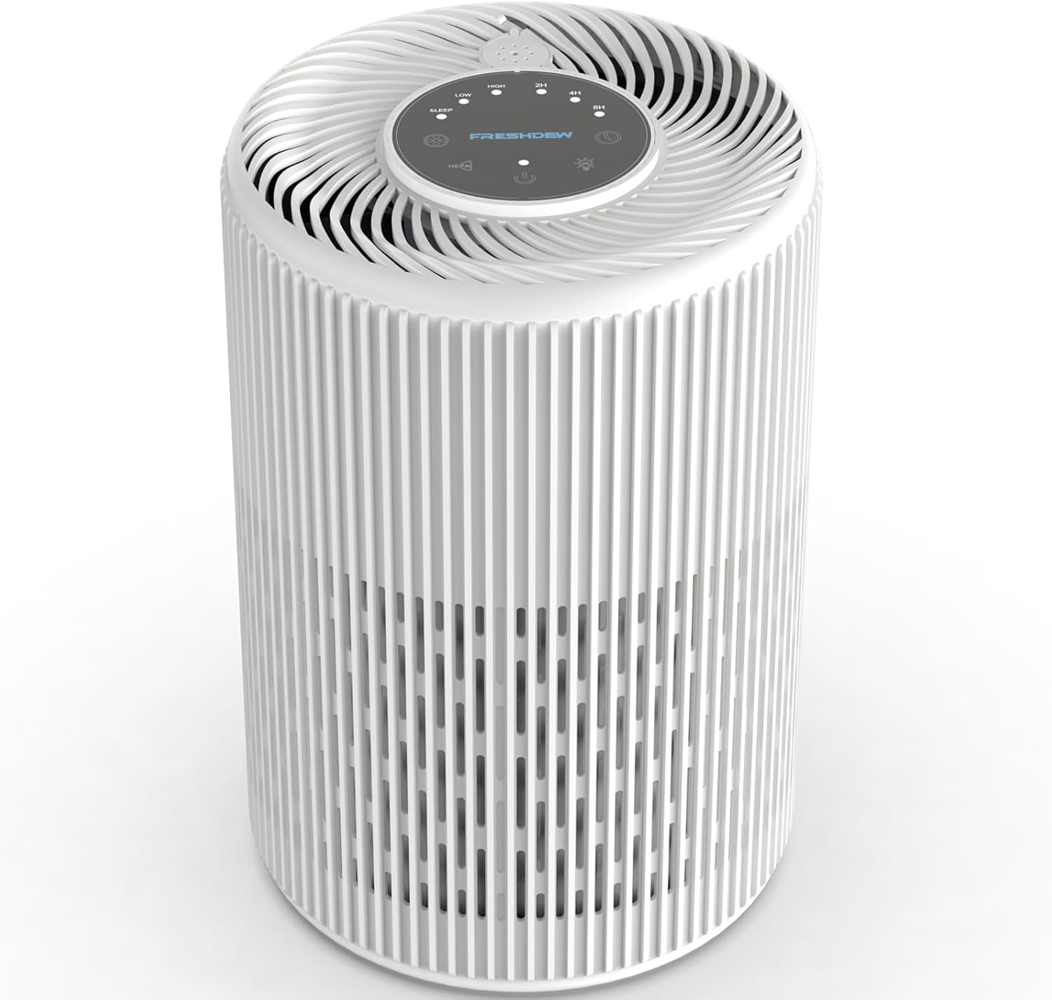 Air Purifiers for Home, FRESHDEW Air Purifier Up to 1300ft² for Smoke Pet Dander Odors with Fragrance Sponge,H13 True HEPA Air Purifier Cleaner with 360° Air Inlet,Sleep Mode for Bedroom (White)