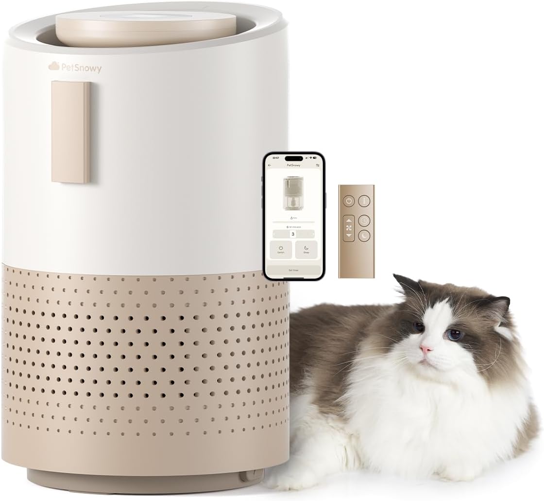 Air Purifier for Pets, Advanced TiO2 Odor Removal,320-540 ft² Coverage, TVOC Air Quality Detection, H13 Filter with Magnetic Replacement, Quiet 18-64dB
