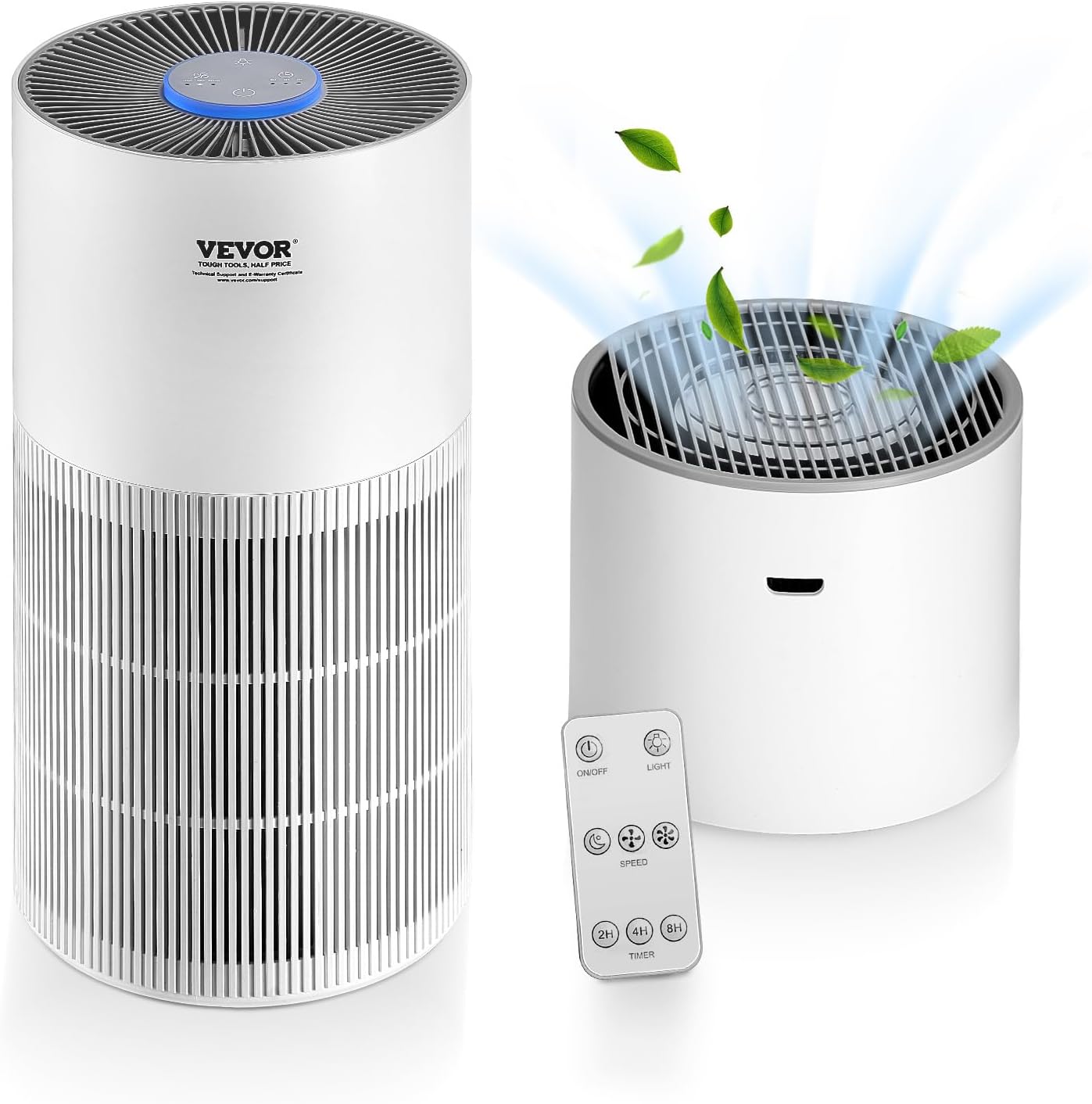 VEVOR 2 in 1 Air Purifier with Humidifier, Covers Up to 1090 ft² in One Hour, True HEPA 11 Filter, 22dB Quiet, Filters Up to 95% of Smoke, Dust, Pet Dander, Air Cleaner for Home, Large Room, Bedroom