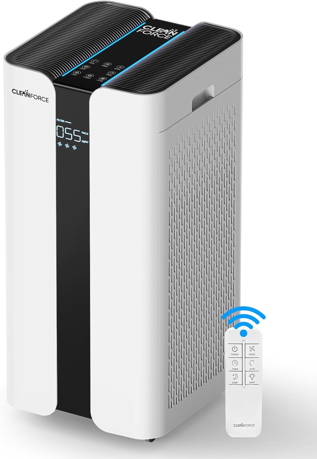 CleanForce Extra large Air Purifier for home large room, covers 3000 ft², H13 True HEPA Filter, Filters 99.97% Dust, Smoke, Odor, Pollen, VOCs, for home, office, classroom | MEGA1000 New Edition