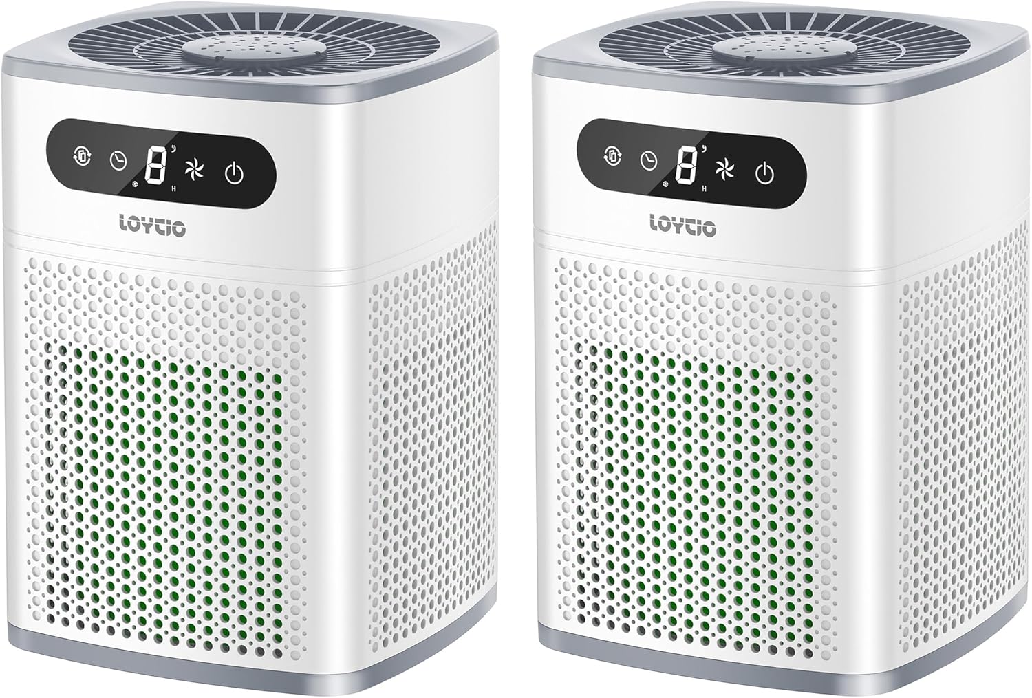 Air Purifiers for Bedroom, HEPA Covers Up to 302 sq.ft Room, 24db Sleep Model, Night Lighting, 3 Timers, with Aromatherapy for Bedroom, Dorm Room, Apartment, Kitchen-HY1800 (2)