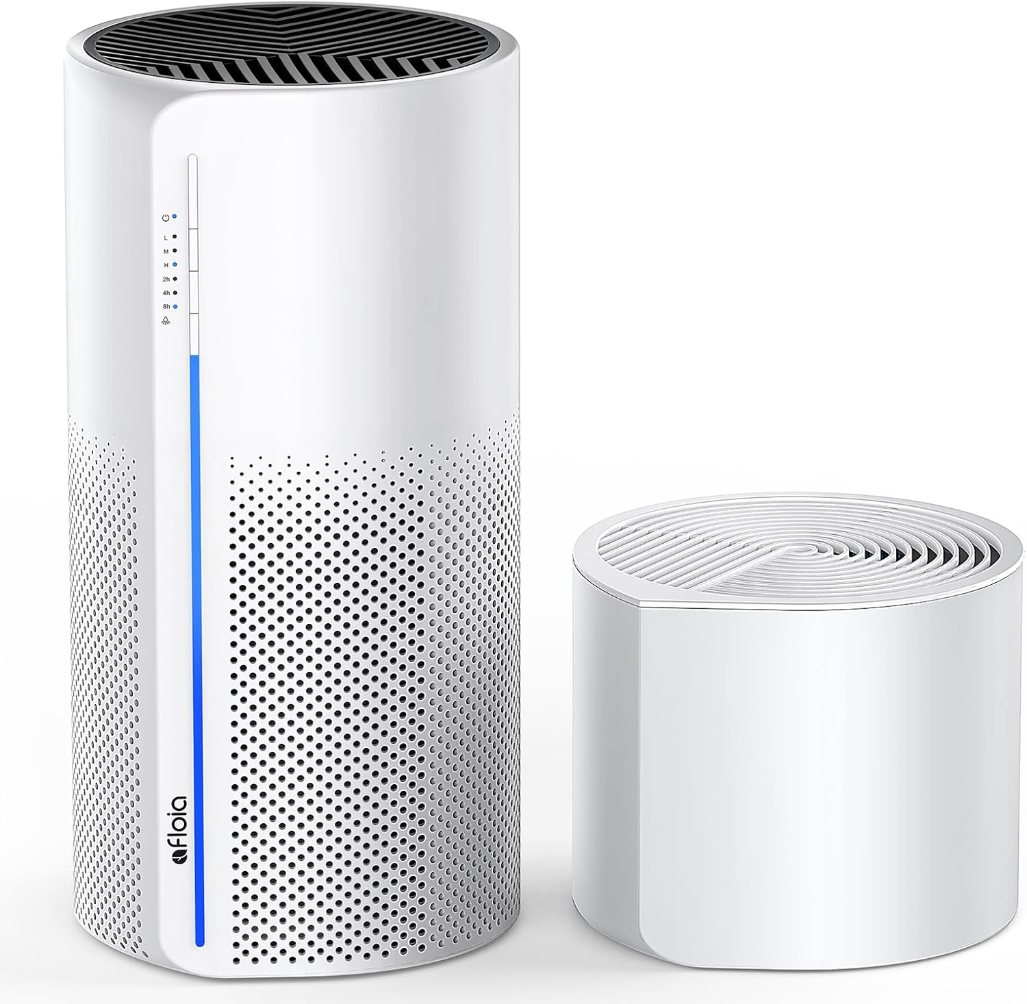 Afloia 2-in-1 Air Purifier & Humidifier Combo, Advanced 3-Stage Filtration, Whisper-Quiet Operation, Auto Shut-Off, 7-Color LED Light, Ideal for Pet Allergies & Smoke (White)