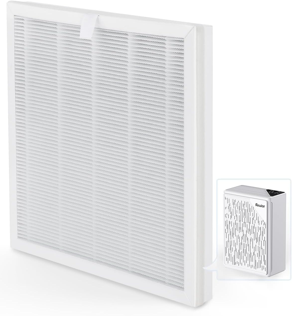 VEWIOR H13 True HEPA Replacement Filter for ClearAir-A6 Air Purifier, Captures 99.97% Dust, Smoke, Pet Dander, Compatible with A6 Model (1 PCS)