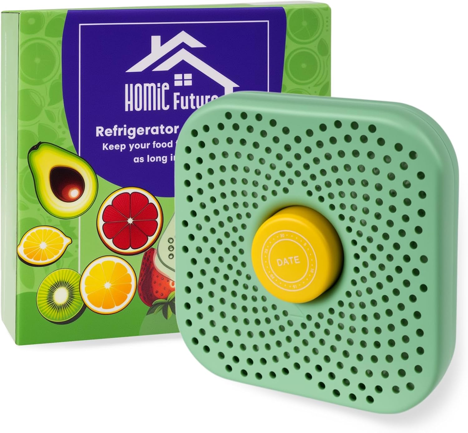 Fridge Deodorizer （1Pack），More Effective Than Baking Soda，Rechargeable Refrigerator Deodorizer Made of zeolite ，8-12 Months Long-Lasting Freshness for Fridge