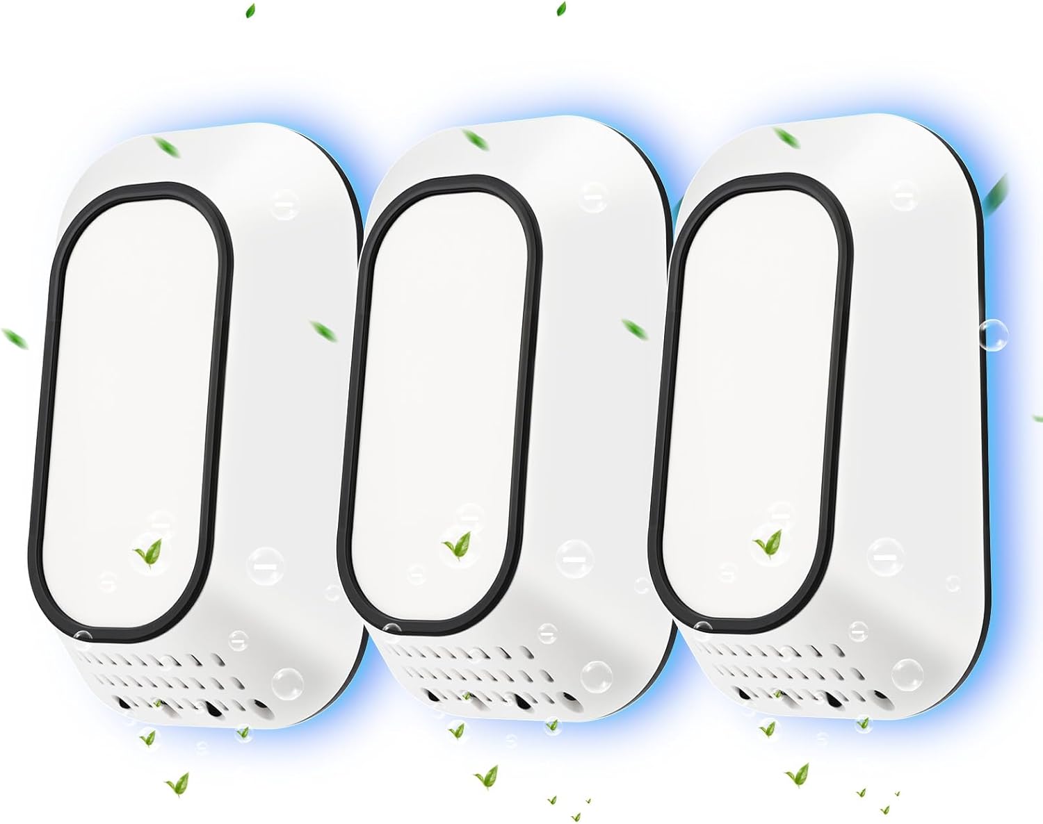 Plug In Air Ionizers With 4 Negative Ion Output Heads,Small Air Purifier for Home With Backlight,Quiet and Energy-Saving, Ideal Air Cleaners for Bedroom,Office,Living Room and Pet Room(3)