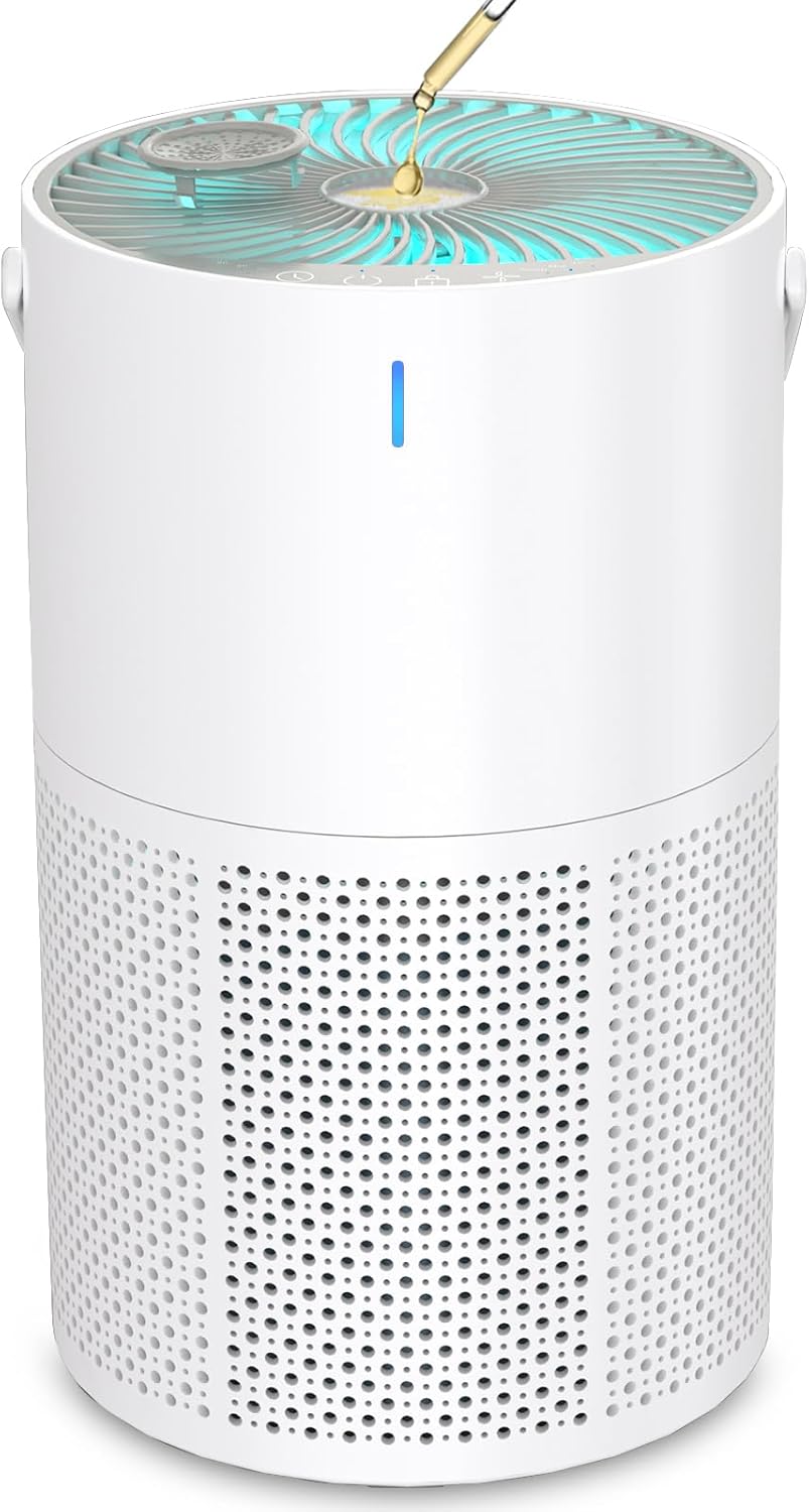 Air Purifier for Home Large Room up to 1095 Sq Ft, H13 True HEPA Filter for Allergies, Smoke, Odor, Pets, Dust, Quiet Sleep Mode, Timer, Air Purifiers for Home Bedroom Office