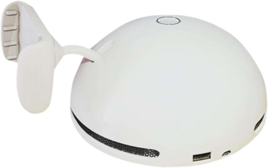 negative ion portable air purifier for car,desk,travel,and office with phone holder design,effectively purify dust,pollen,smoke,odors,PM 2.5 and pet danders (White)