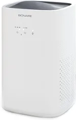 Bionaire True HEPA 360° Air Purifier for Medium Rooms, Air Filter for Allergens, Pets, and Dust with Quiet Setting and Night Light, 3 Speeds, White