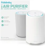 Frida Baby 3-in-1 Baby Air Purifier for Allergy Relief, Sound Machine for Sleeping + Nightlight, HEPA Filter Purifier for Bedroom with 3 Fan Speeds, Easy-Change Filter, Auto-Off Timer