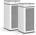 Medify MA-40 Air Purifier with True HEPA H13 Filter | 1,793 ft² Coverage in 1hr for Smoke, Wildfires, Odors, Pollen, Pets | Removal to 0.1 Microns | White, 2-Pack
