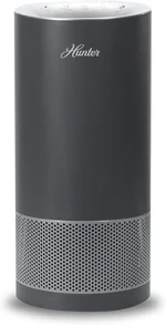 Hunter HP450UV Round Air Purifiers for Home, True HEPA Air Purifier Tower for Pets, Odors, Allergens, Smoke, Dust, VOC's. HEPA Air Purifiers for Bedroom and Small Room. Graphite