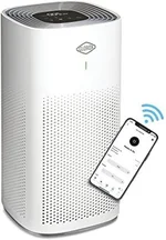 Clorox Smart Air Purifiers for Home, True HEPA Filter, Works with Alexa, Large Rooms up to 1,500 Sq Ft, Removes 99.9% of Viruses, Wildfire Smoke, Allergies, Dust, AUTO Mode, Whisper Quiet, White