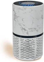 Veva White Circular Air Purifier, Compact and Modern with UV-C Light, HEPA Filter, 3 Speed Settings, Soft Light, 220 sqft coverage