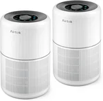 2 Pack Air Purifier for Home Bedroom with H13 True HEPA Filter for Smoke, Smokers, Dust, Odors, Pollen, Pet Dander | Quiet 99.9% Removal to 0.1 Microns | White Available for California