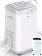 Nuwave OxyPure ZERO Air Purifier with Washable and Reusable Bio Guard Tech Air Filter, Large Room Up to 2002 Ft² Air Quality Monitor, 0.1 Microns, 100% Capture Irritants like Smoke, Dust, Pollen