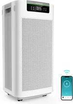 Jafända Air Purifier for Home Large Room 3800 ft², APP & Alexa, True HEPA Activated Carbon Air Filter, Smart HEPA Air Purifiers for Office Remove Dust Pollen Smoke Allergies Mold Odors Pet Dander VOCs