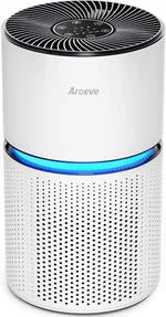 AROEVE Air Purifiers for Home Large Room Coverage Up to 1095 Sq.Ft Air Cleaner Impressive Filtration Remove Dust, Pet Dander for Office, Bedroom, MK03- White