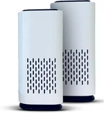 A1 2021 Mini HEPA USB-C Powered Air Purifier. Ultra Portable (5.2in tall, 6.7 ounces), Ultra Quiet. for Travel, In-Car and Desktop (White) - 2 pcs