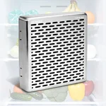 Refrigerator Deodorizer, 10 Years Long Fridge Odor Eliminator, Car Air Freshener, Closet Odor Absorber, Outperforms Baking Soda and Bamboo Air Purifying Bags, Stainless Steel