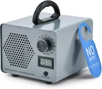 CREWORKS Ozone Odor Machine, Commercial Ozone Generator Air Purifier with Timer Display, 38000 mg/h Ozone Machine for Car Home Smoke Pet Odor Removal, High Capacity for 3200 sq ft Room, Silver