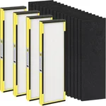 FLT4825 HEPA Filter B Replacement for Gm Guardian ,Compatible with Gm-Guardian FLT4825 AC4825 AC4800 AC4850 , 2 Ture HEPA( Additional pre-filter) + 10 Carbon Pre-Filters, 3-Stage Filtration System