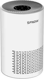 Air Purifiers for Home Pets Hair in Bedroom, Air Cleaner Covers Up to 1050 ft² Remove Smoke Pollen Dander Hair Smell, with HEPA Sleep Mode For Home Office Living Room Drom, SAP300C, White