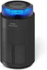 COWAY Air Purifiers for Bedroom Home up to 810 ft², True HEPA Filter for Smoke, Allergies, Pet Dander, Odor, AQI Monitor, Auto&Sleep Mode, Timer, Filter Indicator, Night Light, 3yr Warranty, 100 Black