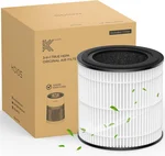 KOIOS AP2303 Air Purifier Filter, 3-in-1 True HEPA Filter, High-Efficiency Air Purifier Filter for Smoke, Dander, Odor, Pollen