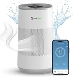 Air Purifier and Humidifier Combo All in One for Bedroom - Quiet 2 in 1 Smart Air Humidifier and Purifier for Home - Use Year-round for up to 1100 sq ft - InvisiClean AquaNova
