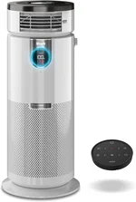 Shark HC502 3-in-1 Clean Sense Air Purifier MAX, Heater & Fan, HEPA Filter, 1000 Sq Ft, Oscillating, Large Rooms, Kitchens, Captures 99.98% of Particles for Clean Air, Dust, Smoke & Allergens, White (Renewed)