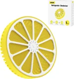 Refrigerator Deodorizer for Kitchen & Small Spaces, 2 Years Fresh Odor Eliminator for Fridge with AOP-KF Solid Alkali Tech, Lemon Design & Adjustable Clip Design (2.7"/50g)