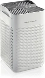 Hamilton Beach Air Purifier For Home With 2 TrueAir EverLasting Reusable Filters, For Medium Rooms Up To 827 sq. ft., Protects From Allergens, Odors, Irritants, Dust, Smoke, Pollen, White (20150)