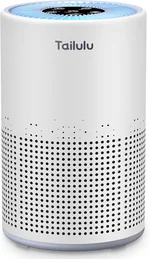 Tailulu Air Purifiers for Bedroom Home Pets 1200 Ft² - H13 True HEPA Air Filter Portable Air Purifier with 12dB Sleep Mode, Speed Control, Timer, Quiet Air Cleaner