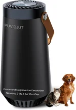 Car Ozone Machine and Ionizer Air Purifier 2-IN-1 to Clean Pet Smell, Smoke Odor, and Dust, Pollen for Small Room, Car and Personal Spaces